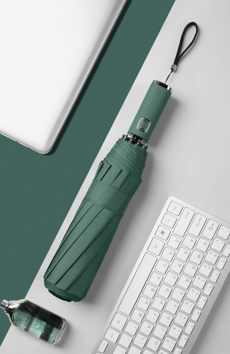 Парасолька складна автомат 9461 105 см Зелений (4506022)