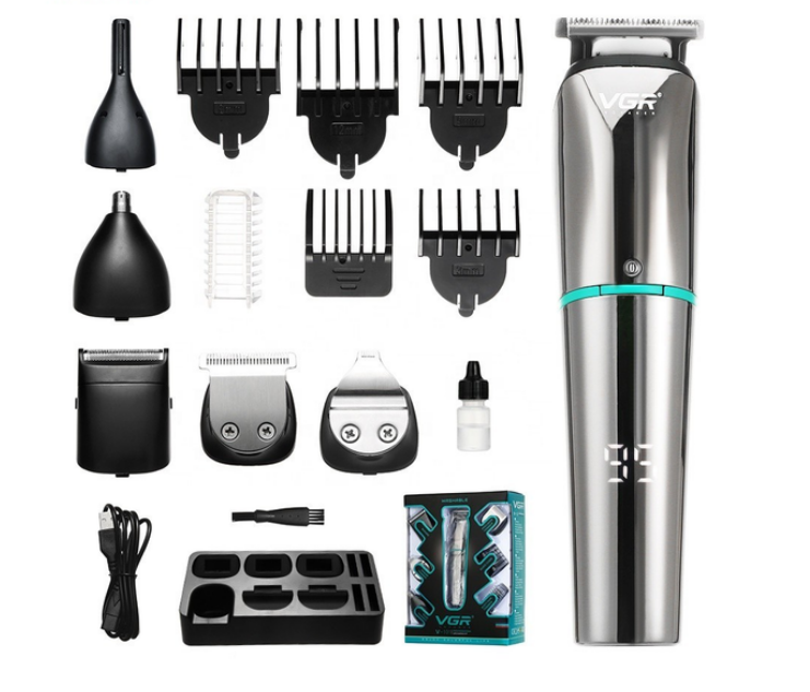 Машинка для стрижки VGR V101 акумуляторна Сірий (GR-04439)