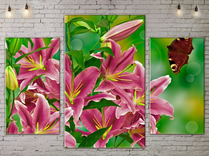 Картина модульная ArtStar Лилии ADFL0081 120х180 см 3 части