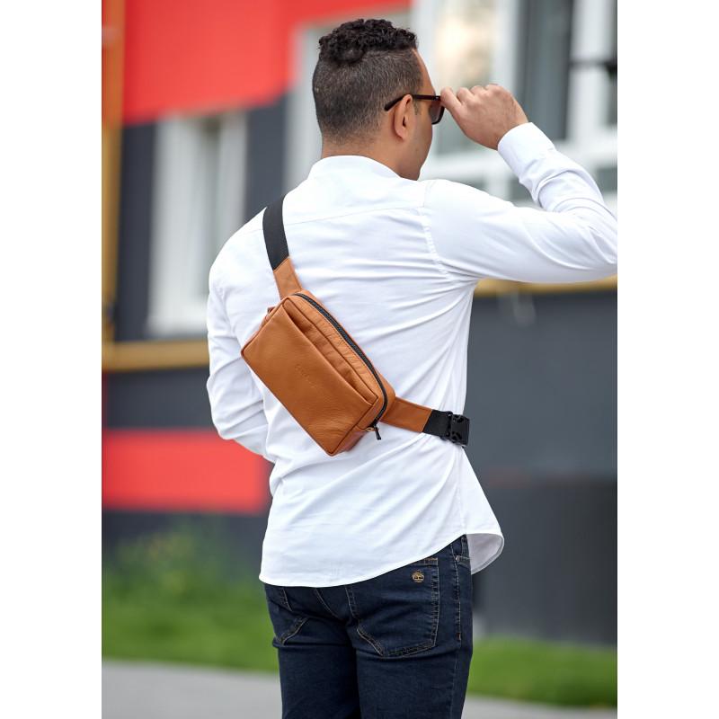 Сумка бананка мужская Sambag 0ST 24x16x6 см Черный - фото 5 Сумка бананка мужская Sambag 0ST 24x16x6 см Черный - фото 5