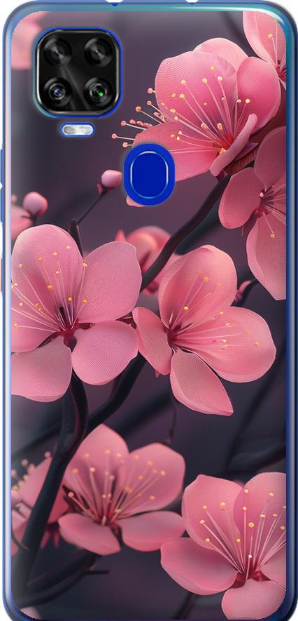 Чехол на ZTE Blade V2020 Пурпурная сакура (6075u-2529-42517)