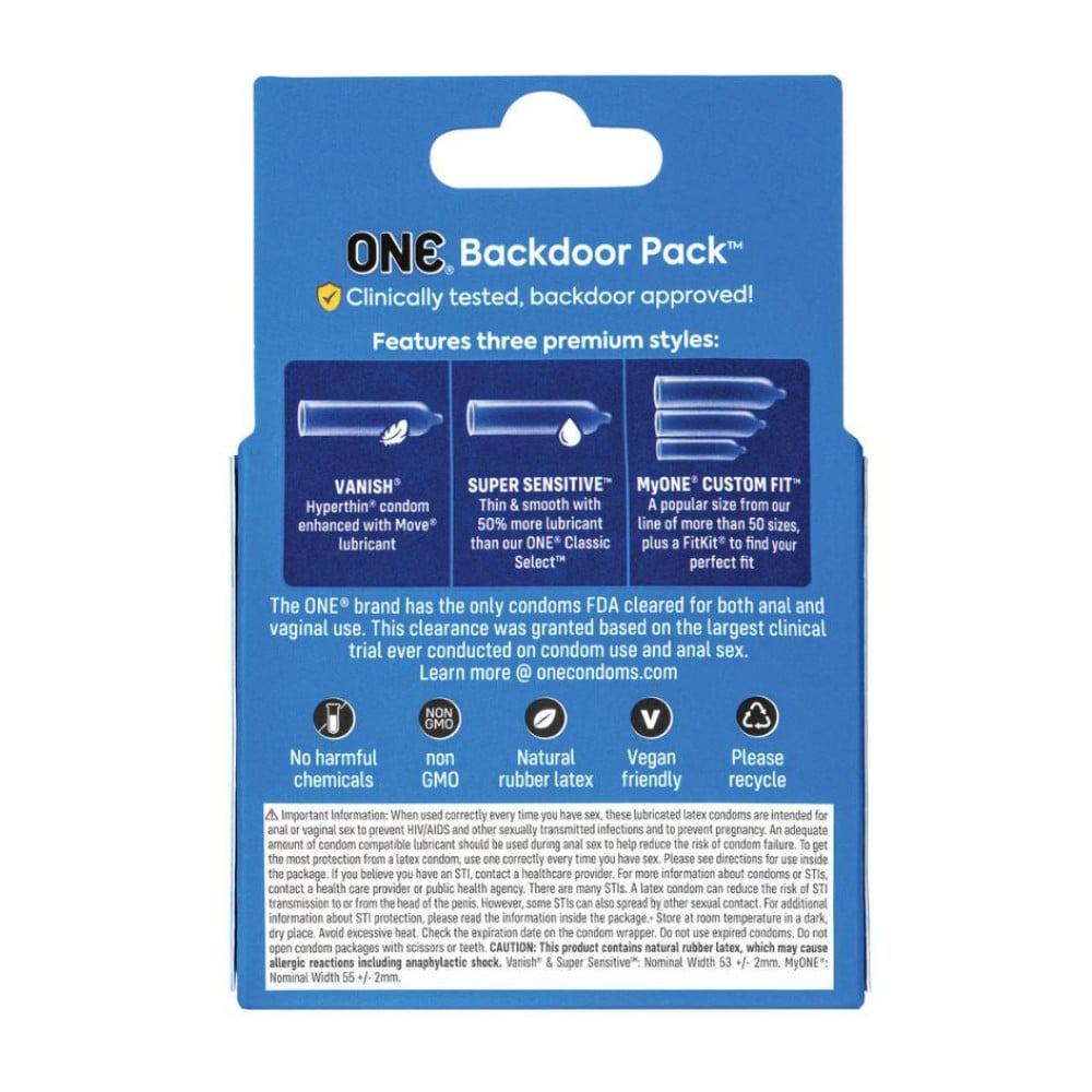 Презервативы универсальные ONE Backdoor Pack для секса вагинального и анального 3 шт. (ONE114432) - фото 2