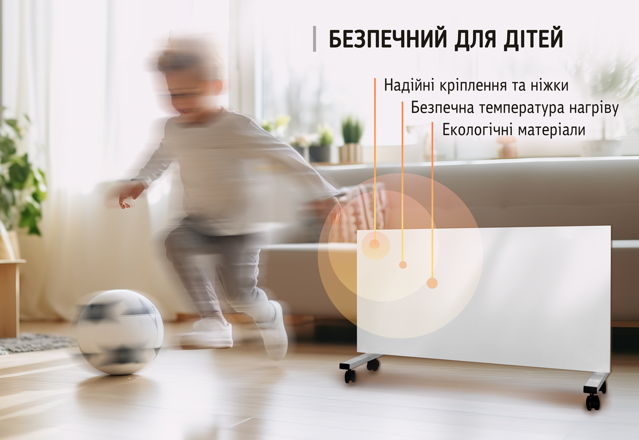 Металокерамічний обігрівач Uden-S-1000 зі шнуром до 20 м2 1200х600 мм Білий (25748808) - фото 5 Металокерамічний обігрівач Uden-S-1000 зі шнуром до 20 м2 1200х600 мм Білий (25748808) - фото 5