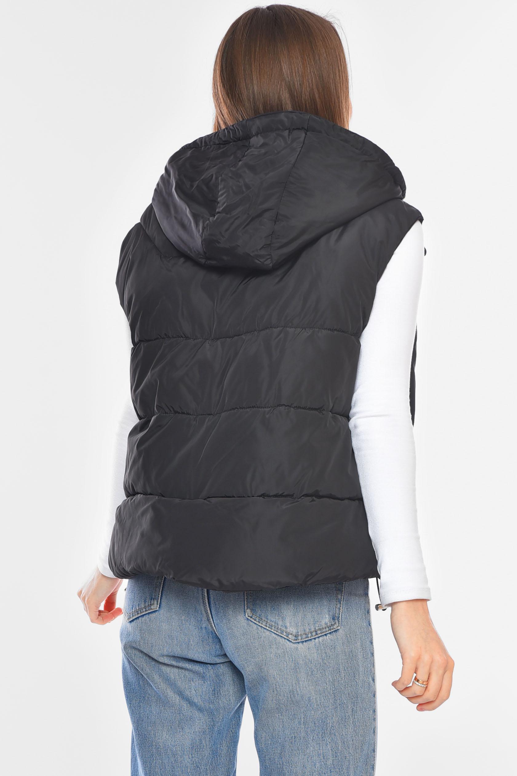 Жилетка жіноча однотонна 200308 L Чорний - фото 3 Жилетка жіноча однотонна 200308 L Чорний - фото 3