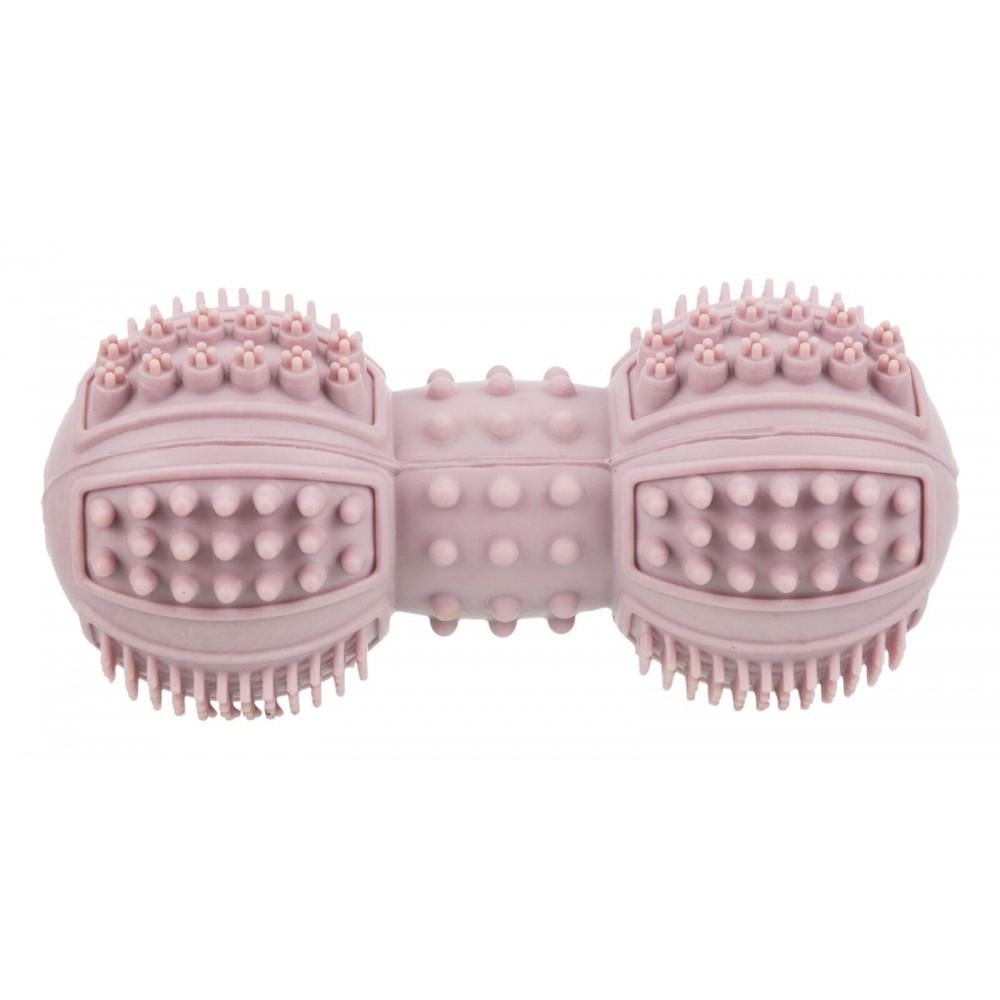 Игрушка для щенков Trixie Junior Dumbbell Гантель шипованная резина 9 см Розовый (4011905333434)