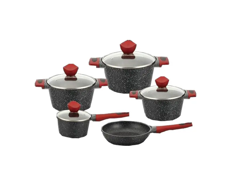 Набор кастрюль с мраморным покрытием BN-338 9 пр.