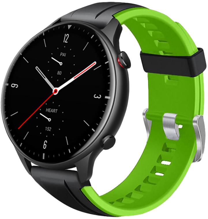 Ремешок Coholl для Amazfit GTR 2e Black-Green (20767)