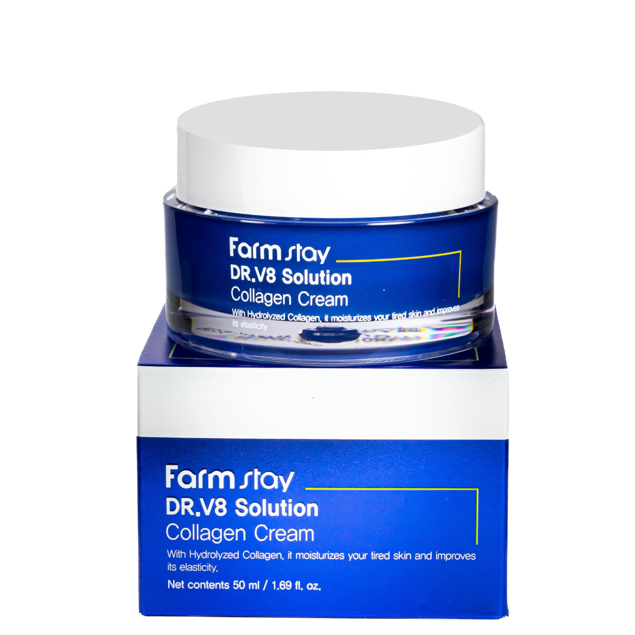 Крем для лица от морщин FarmStay DR V8 Solution Collagen Cream осветительный 50 мл