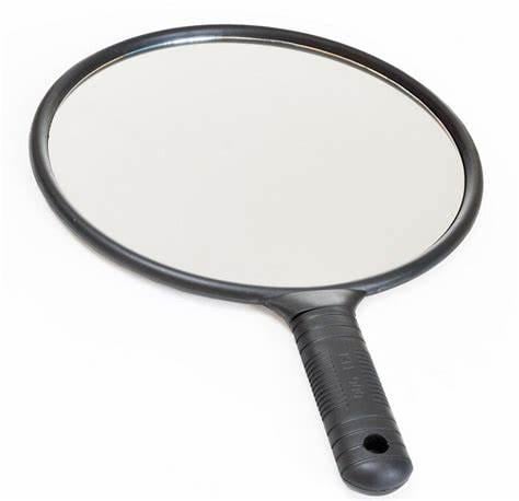 Зеркало парикмахерское заднего вида ДенІС professional с ручкой круглое 26 см Черный (1482521785)