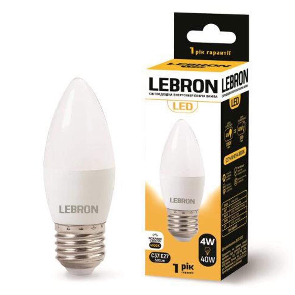 LED-лампа Lebron L-С37 6W 220V Е27 3000K 480 Lm (28689039)