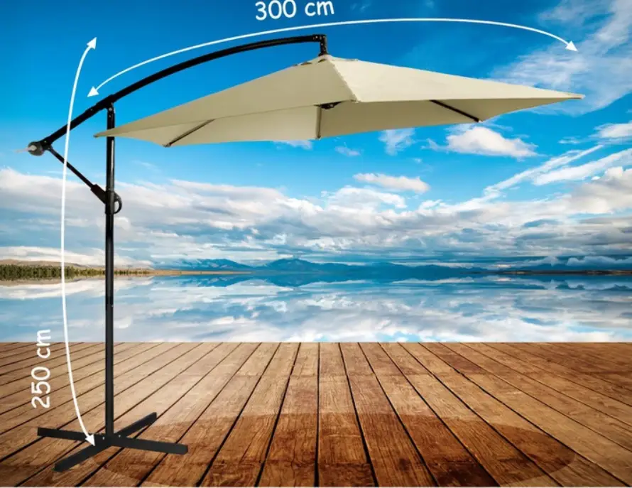 Парасоля садова кутова з нахилом Avko Green 3 м Бежевий (3000460) Парасоля садова кутова з нахилом Avko Green 3 м Бежевий (3000460)