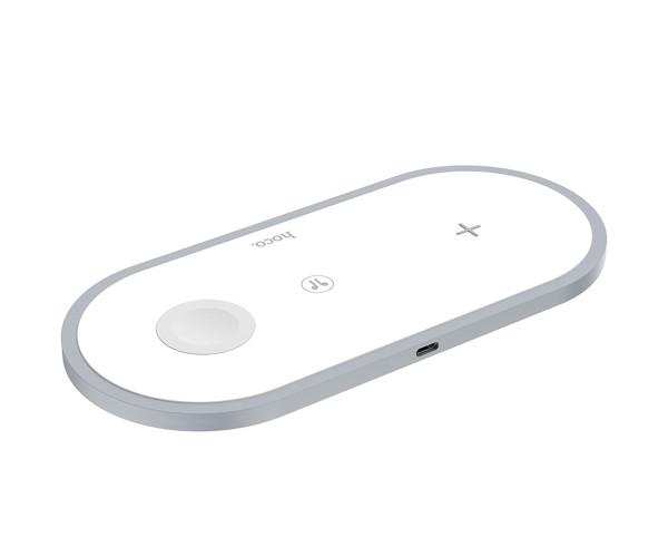 Беспроводное зарядное устройство Hoco CW24 для смартфонов с технологией Qi/Apple Watch/AirPods White - фото 2 Беспроводное зарядное устройство Hoco CW24 для смартфонов с технологией Qi/Apple Watch/AirPods White - фото 2