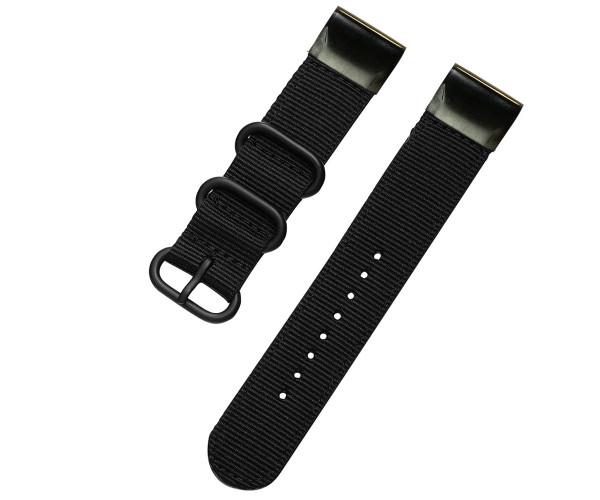Ремешок Nylon для смарт-часов Garmin Instinct E 40 мм/Descent Mk3 43 мм/Mki 43 мм 20 мм Черный