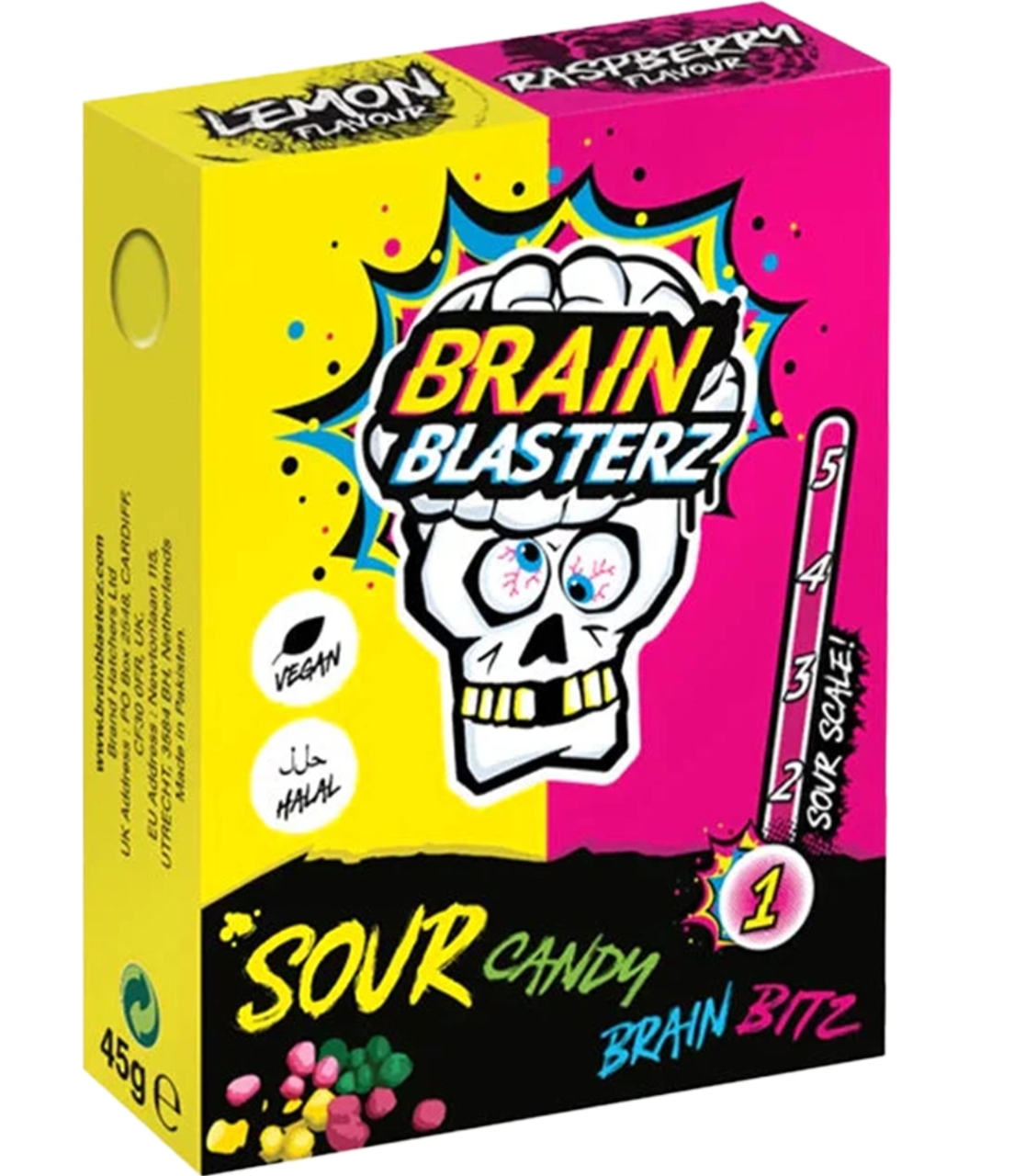 Конфеты кислые-драже Brain Blasterz Sour Candy Bitz Lemon Raspberry 45 г (2484939691) Конфеты кислые-драже Brain Blasterz Sour Candy Bitz Lemon Raspberry 45 г (2484939691)