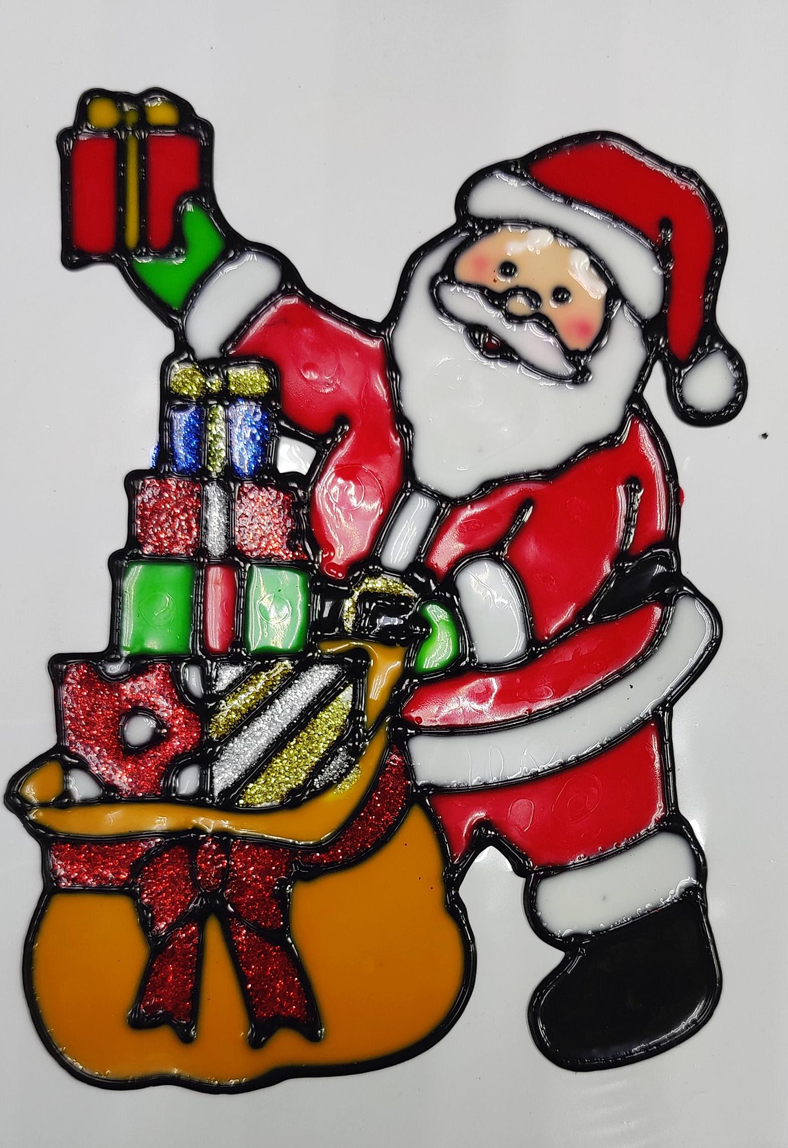 Новогодняя декорация Наклейка на окно 17 см (8685G) Новогодняя декорация Наклейка на окно 17 см (8685G)