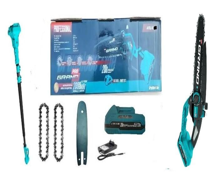 Пилка ланцюгова акумуляторна Grand АПЦ-6М/2-1 з подовжувачем VS'3000 (29850764) Пилка ланцюгова акумуляторна Grand АПЦ-6М/2-1 з подовжувачем VS'3000 (29850764)