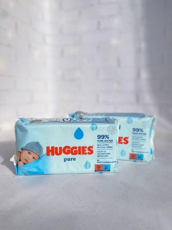 Вологі серветки Huggies Pure Natural 56 шт. (14295613) - фото 3