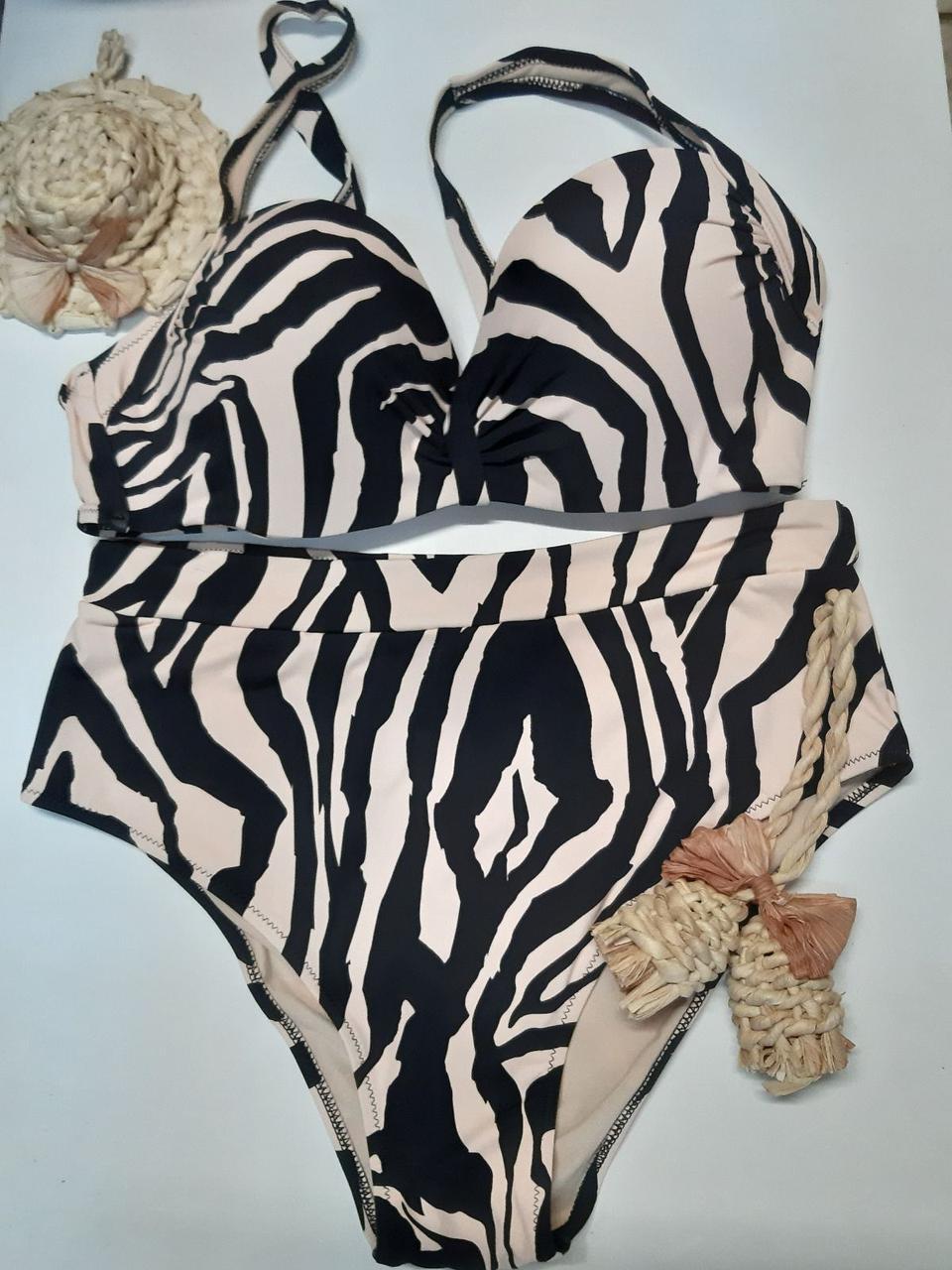 Женский купальник раздельный Z.Five с принтом р. 50 Черно-белый (Q24809)