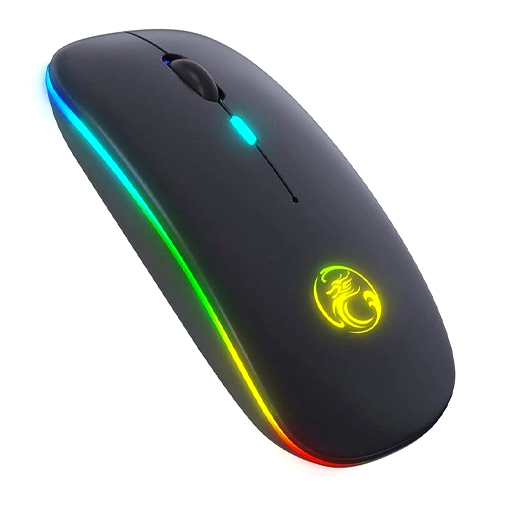 Компьютерная мышка беспроводная iMice E-1300 backlight Rechargeable 2.4G Черный (3001629106)
