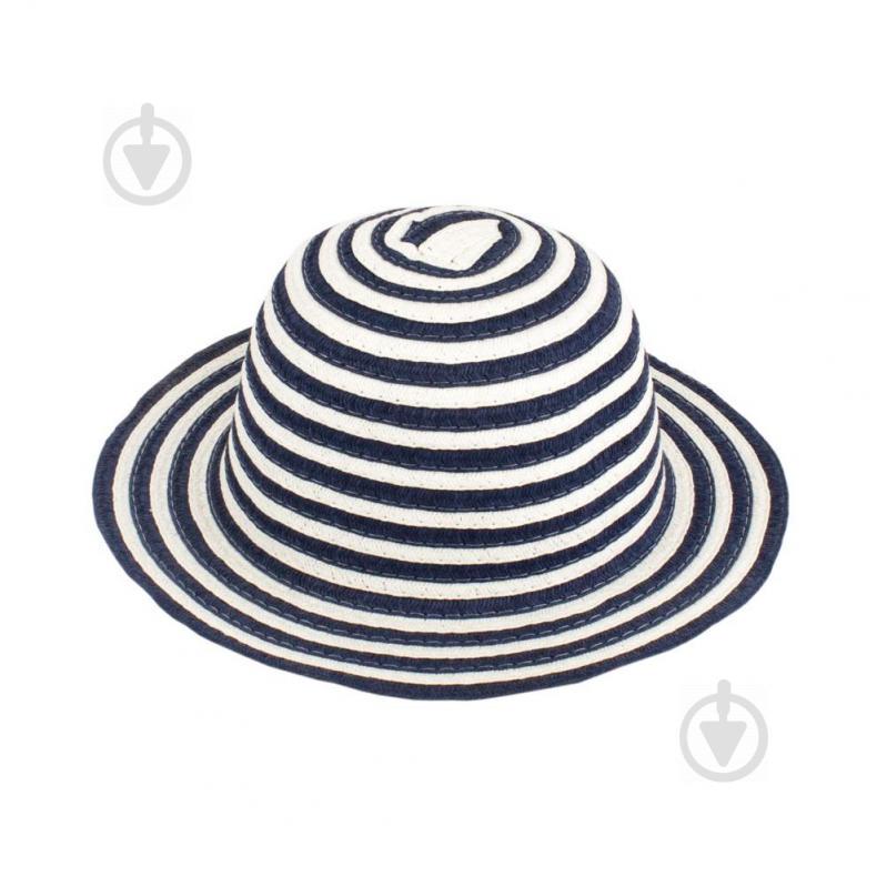 Шляпа соломенная детская Summer hat Инфанта полосатая 48-50 Сине-белый (17516)