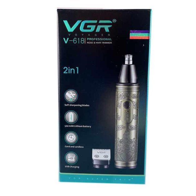 Тример VGR для носа та вух (V-618) - фото 2 Тример VGR для носа та вух (V-618) - фото 2