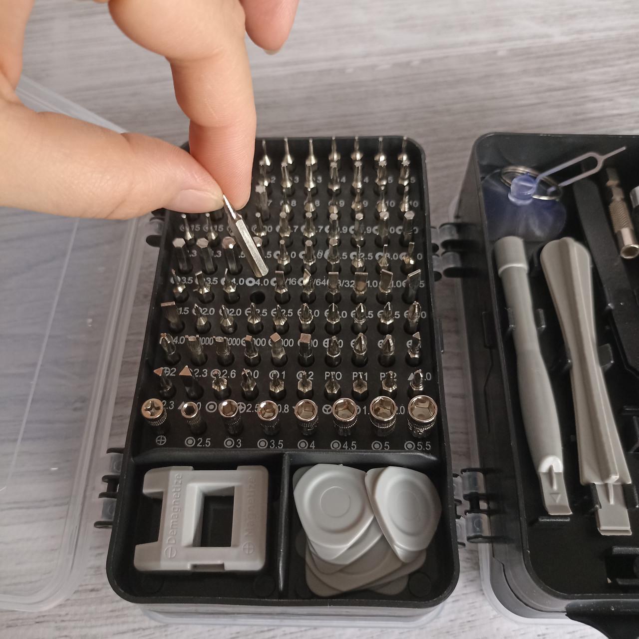 Набір викруток прецизійних і біт для електроніки Чорний (2612939294) - фото 5