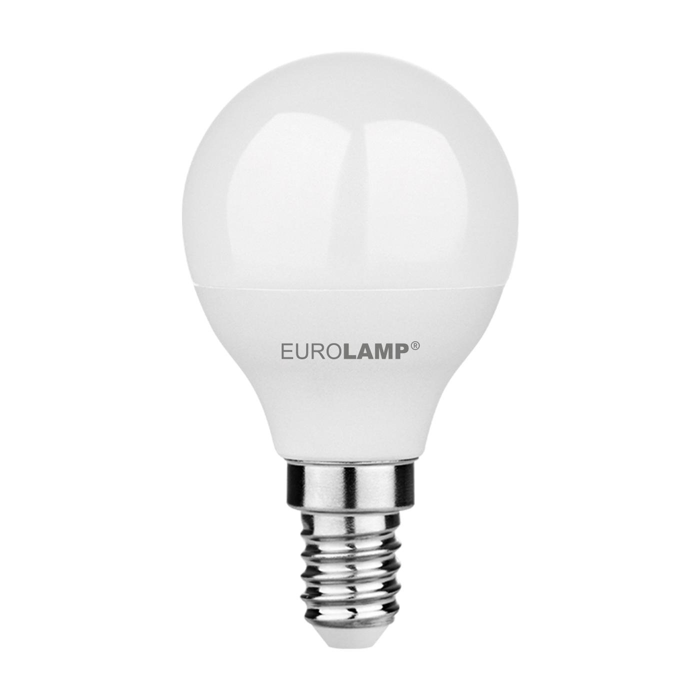 Лампа светодиодная Eurolamp LED-G45-07144/P 7W 220V 700lm 4000K E14 45x81 мм шар (4262380665019)
