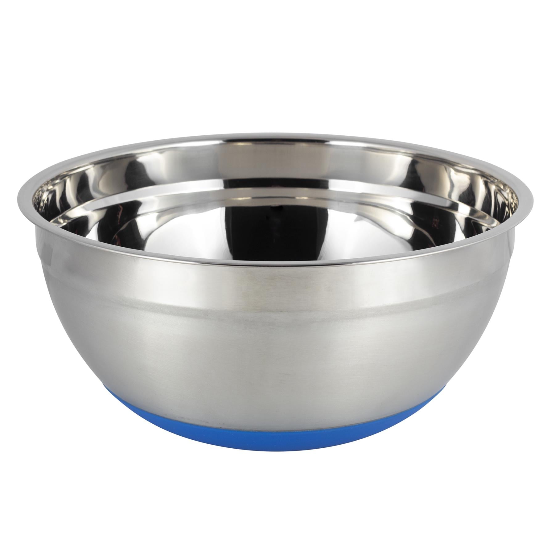 Миска Kamille Vizo из нержавеющей стали с силиконовым дном 26 см