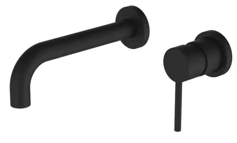 Смеситель встраиваемый Wezer EKO10A-01ВLACK для раковины нержавеющая сталь Черный (1044061)