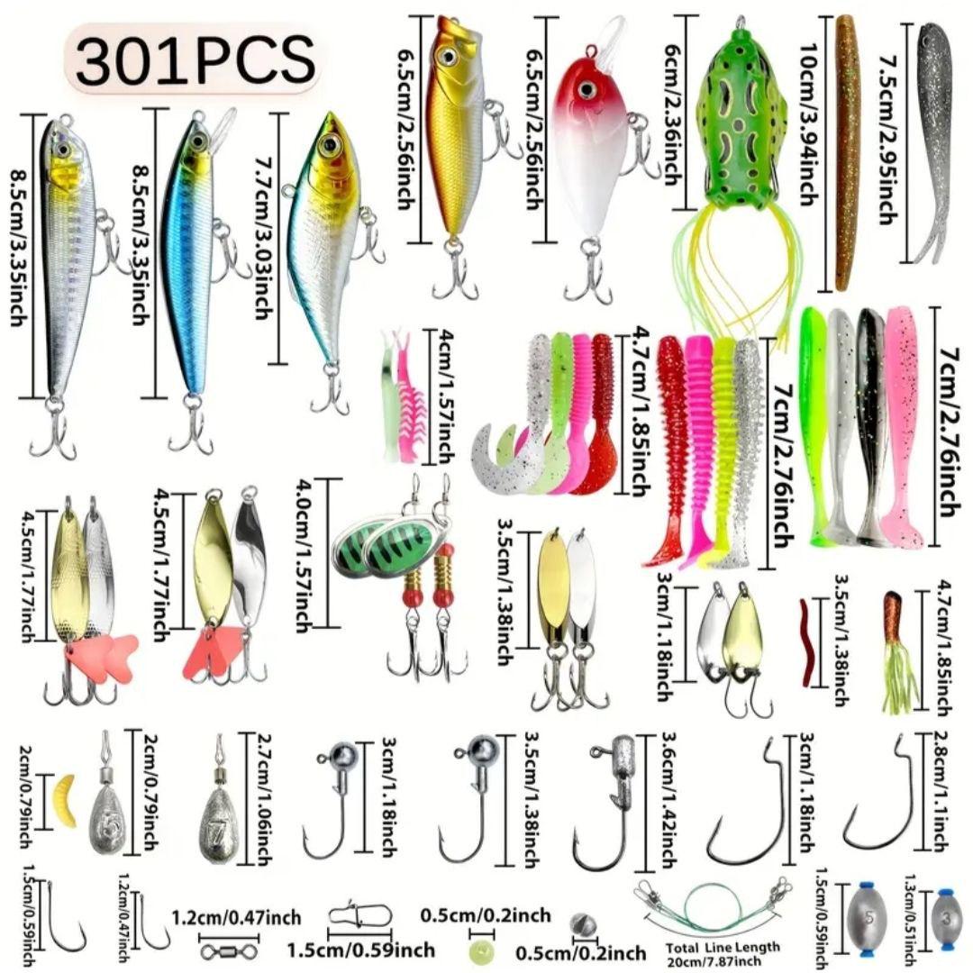 Набір риболовних приманок в коробці джига фанатик силіконові приманки джиг-головка воблери 301 шт. - фото 3 Набір риболовних приманок в коробці джига фанатик силіконові приманки джиг-головка воблери 301 шт. - фото 3