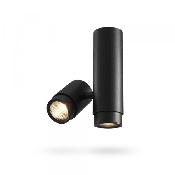 Світильник Videx під лампу GU10 накладний поворотний подвійний Чорний (SPF07) Світильник Videx під лампу GU10 накладний поворотний подвійний Чорний (SPF07)