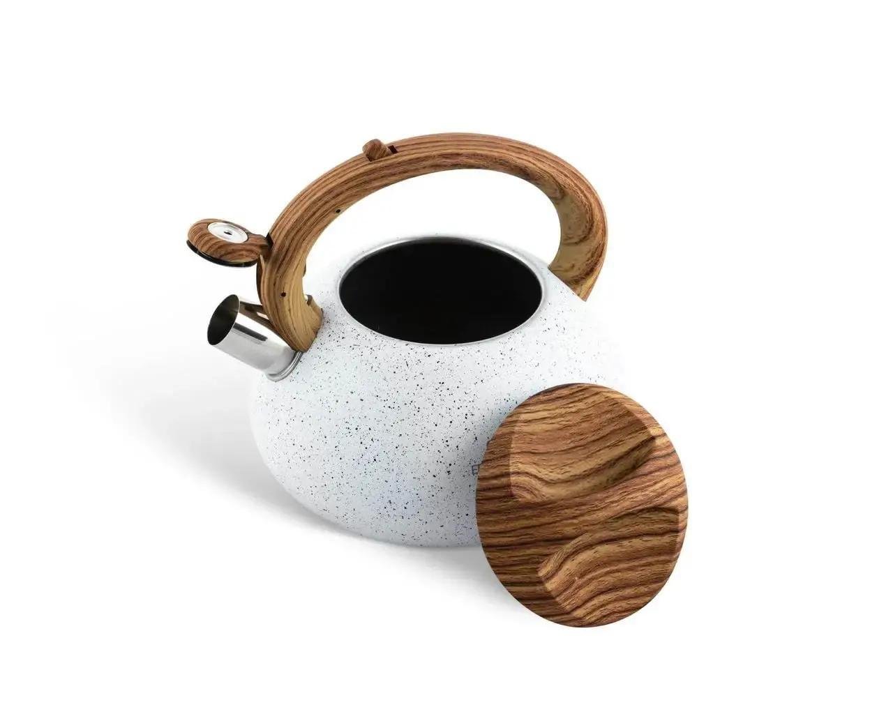 Чайник с свистком для индукционных плит Edenberg EB-8802 из нержавеющей стали 3 л Белый (2530556725) - фото 3 Чайник с свистком для индукционных плит Edenberg EB-8802 из нержавеющей стали 3 л Белый (2530556725) - фото 3