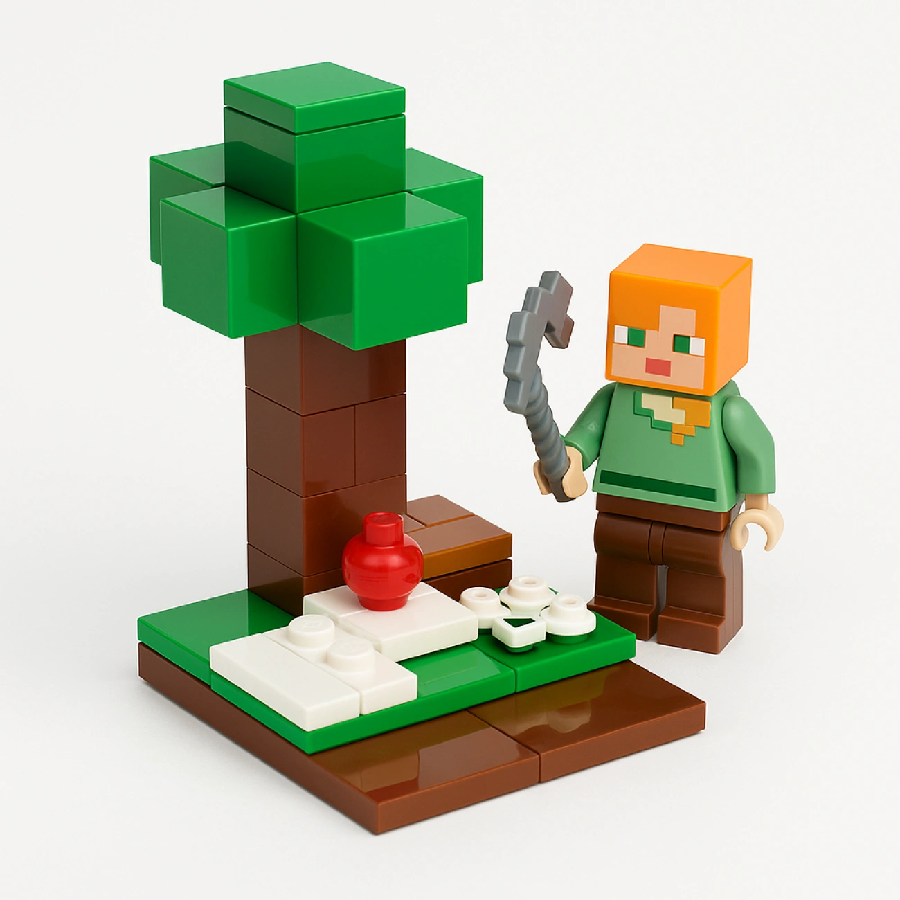 Конструктор детский Minecraft Пиксельная яблоня 41 дет. (29332264)