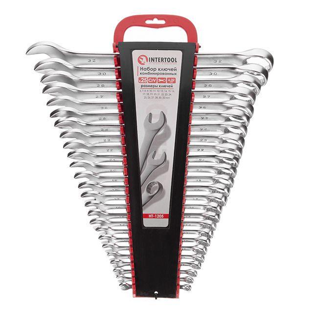 Набір ключів Intertool Cr-V комбінованих 25 шт. 6-32 мм  (HT-1205)