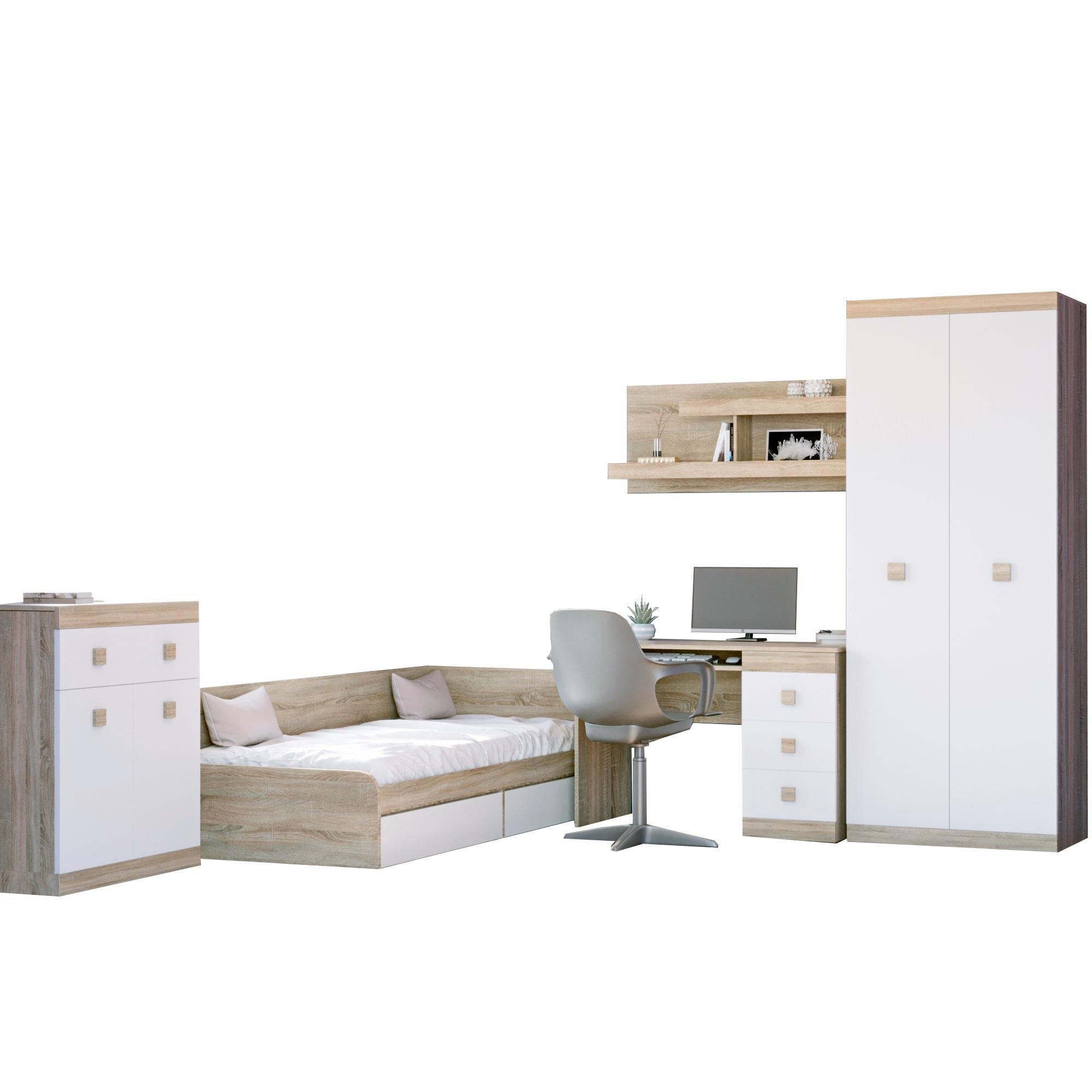 Спальня детская Эверест Соната Комплект 6 Дуб сонома/Белый (ES-10280)