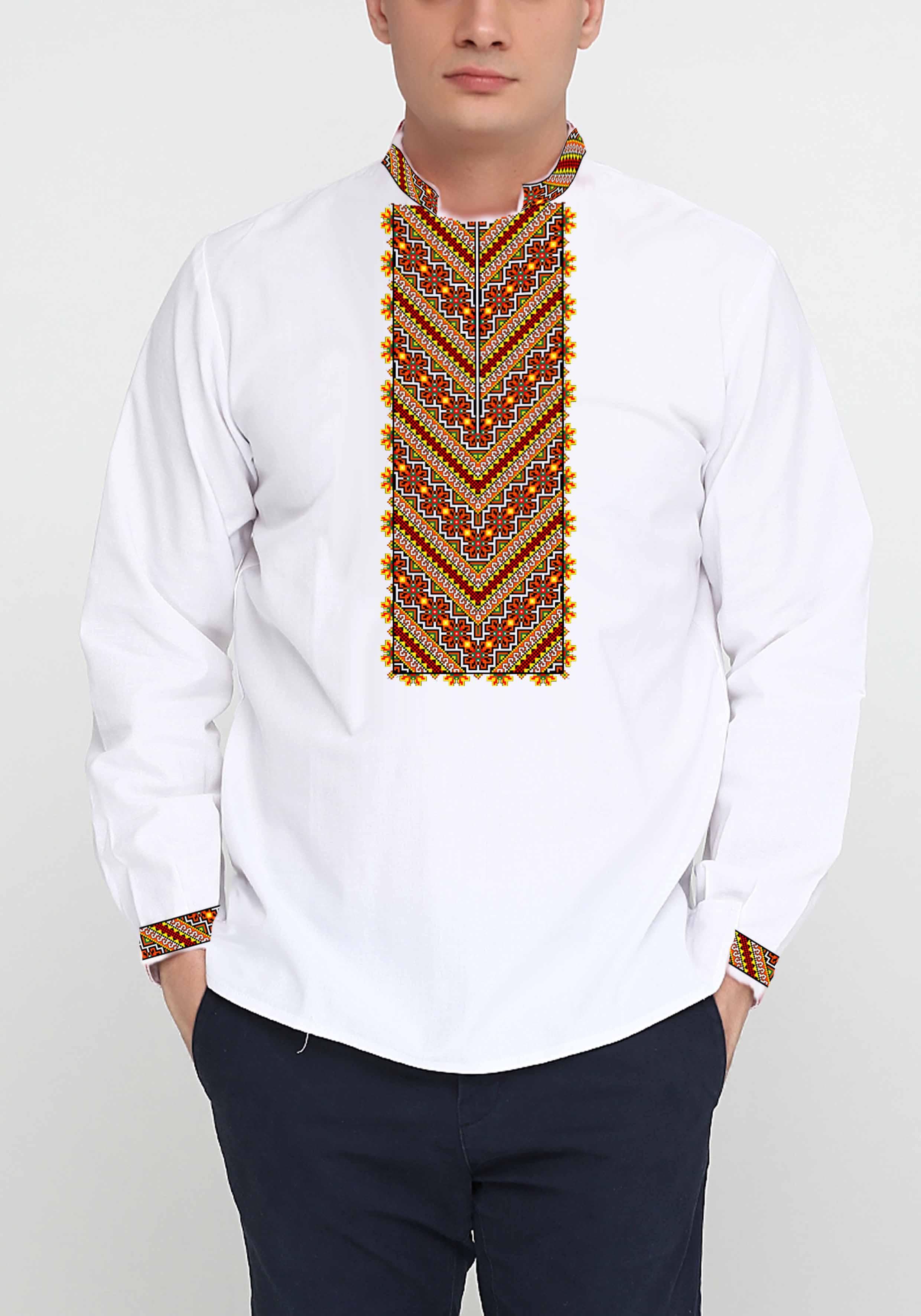 Заготовка для вишивки нитками або бісером сорочка СЧД-377 домоткане полотно