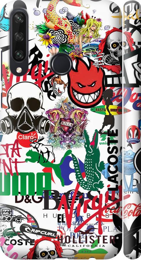 Чохол на Huawei Y6p Many different logos (4022m-1952-42517)
