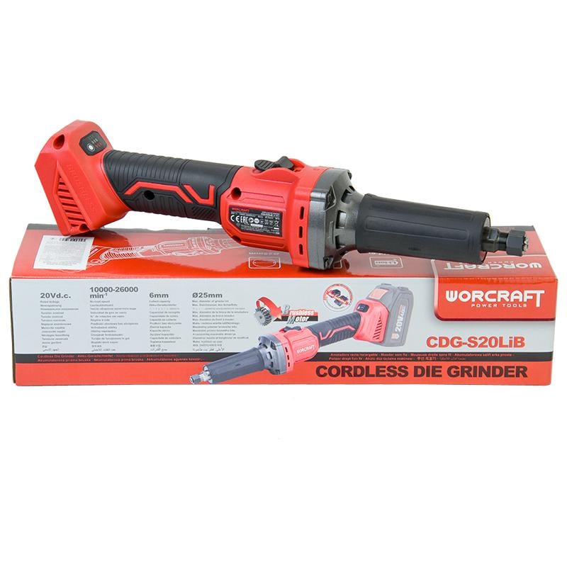 Шліфувальна машинка акумуляторна безщіткова Worcraft CDG-S20LiB з акумулятором 4А і зарядним патрон 0,6 мм (43232) - фото 11