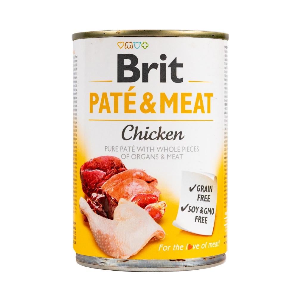 Корм влажный Brit CARE Pate and Meat для взрослых собак с курицей 400 г (8595602557417)