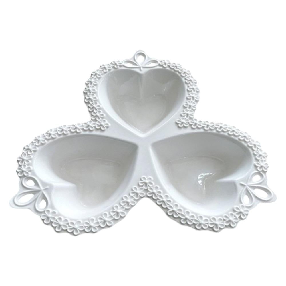 Менажница фарфоровая MC4560 Heart 3в1 26х26х4 см