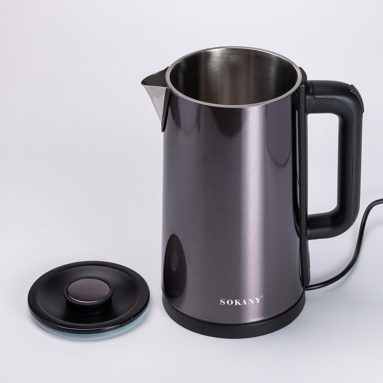 Электрочайник Sokany SK-09018 3 л Серый (4924)