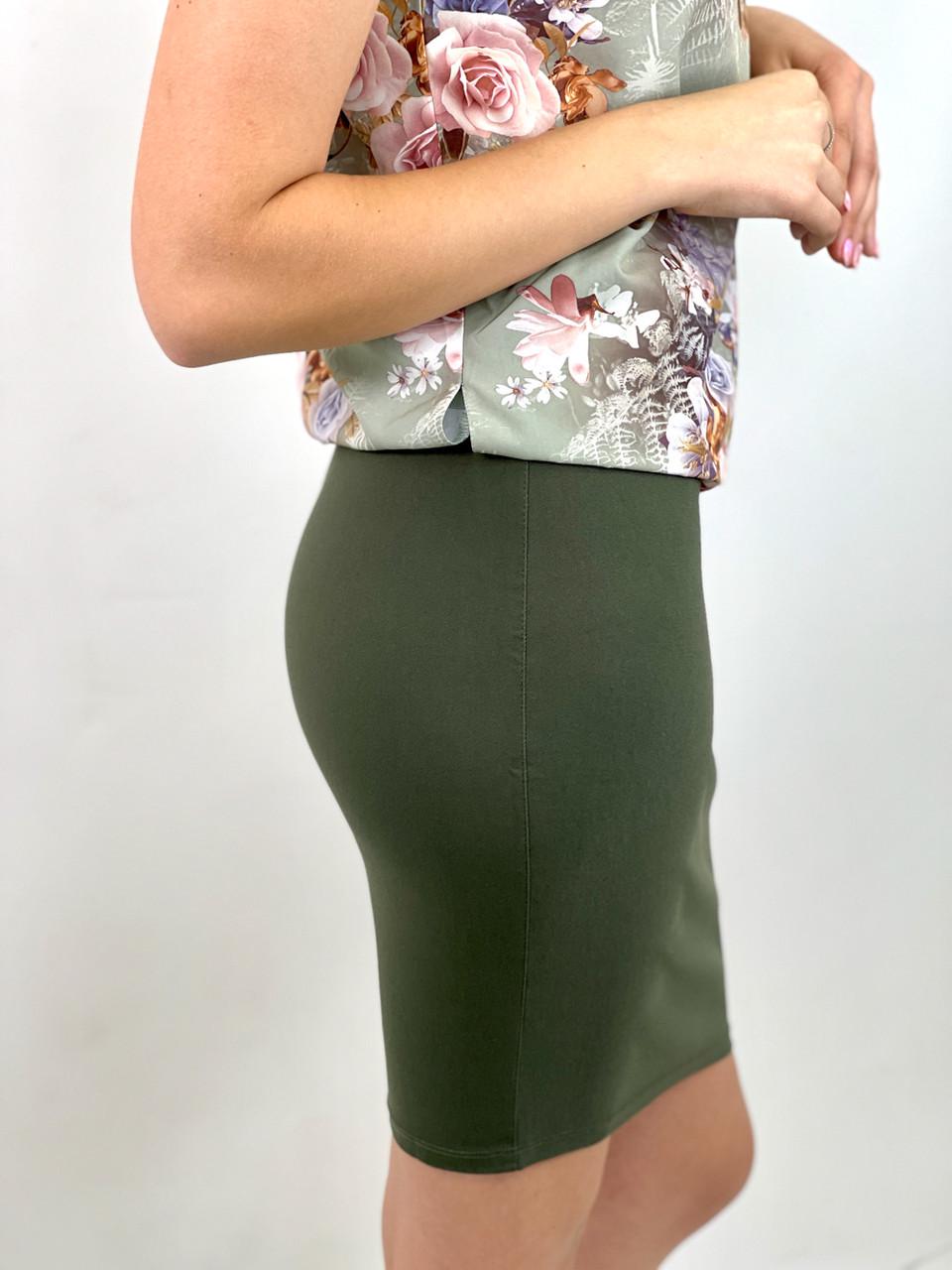 Юбка карандаш 0063 XL Khaki - фото 2 Юбка карандаш 0063 XL Khaki - фото 2