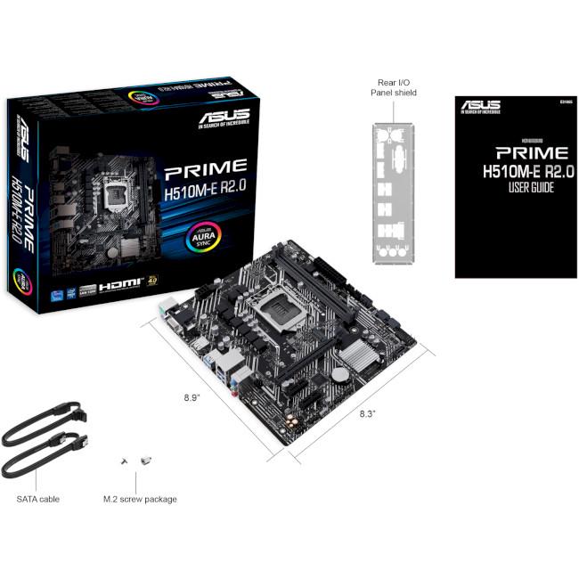 Материнська плата Asus PRIME H510M-E R2.0 s1200/2DDR4/VGA/DP/HDMI/3PCIe/4SATA - фото 5