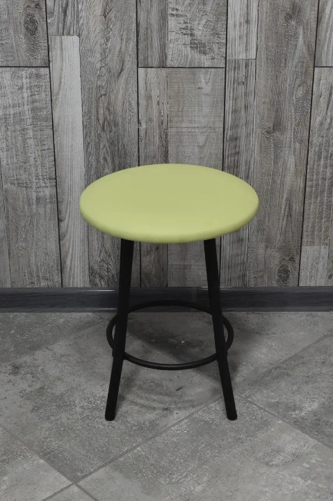 Табурет кухонний Муза металевий з м'яким сидінням 30х45 см Салатовий/Чорний (28374147)
