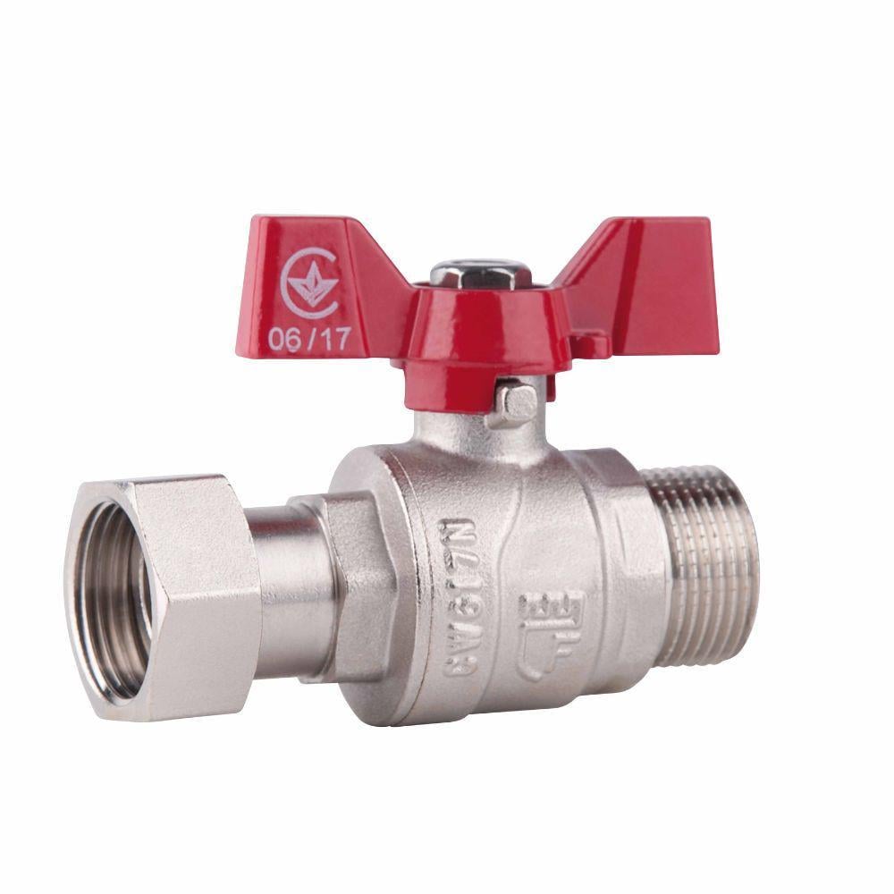 Кран шаровой SD Forte с накидной гайкой 1/2" ВН для воды прямой (SF261W15)