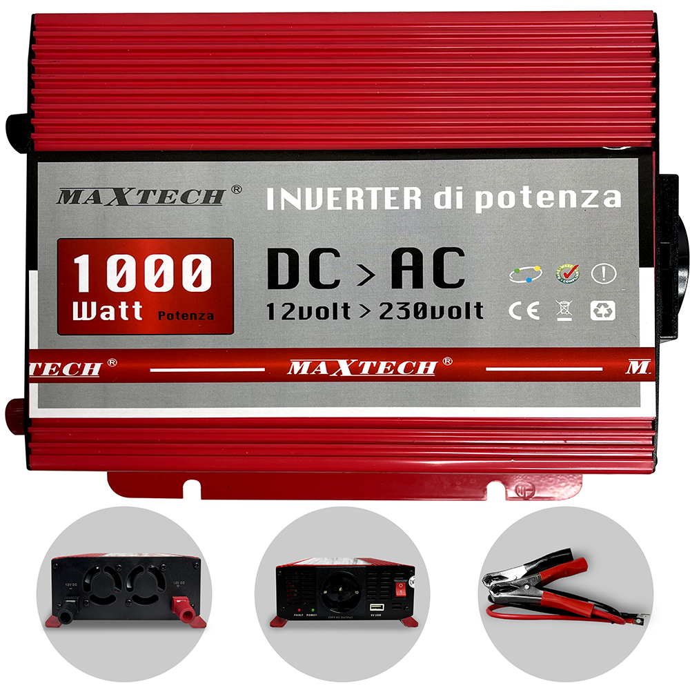 Автомобільний інвертор MaxTech HB-1000-12 з модифікованим синусом 1000 Ват 1000 W 1 кВт (115) - фото 5