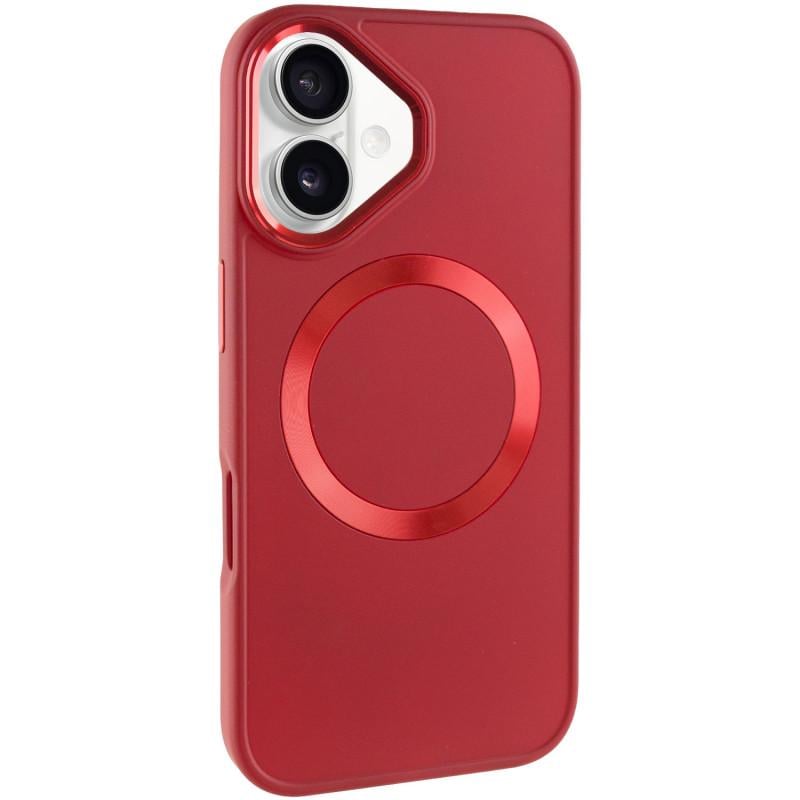 Противоударный TPU чехол Bonbon Metal Style with MagSafe для Apple iPhone 16 Plus (6.7") Красный / Red