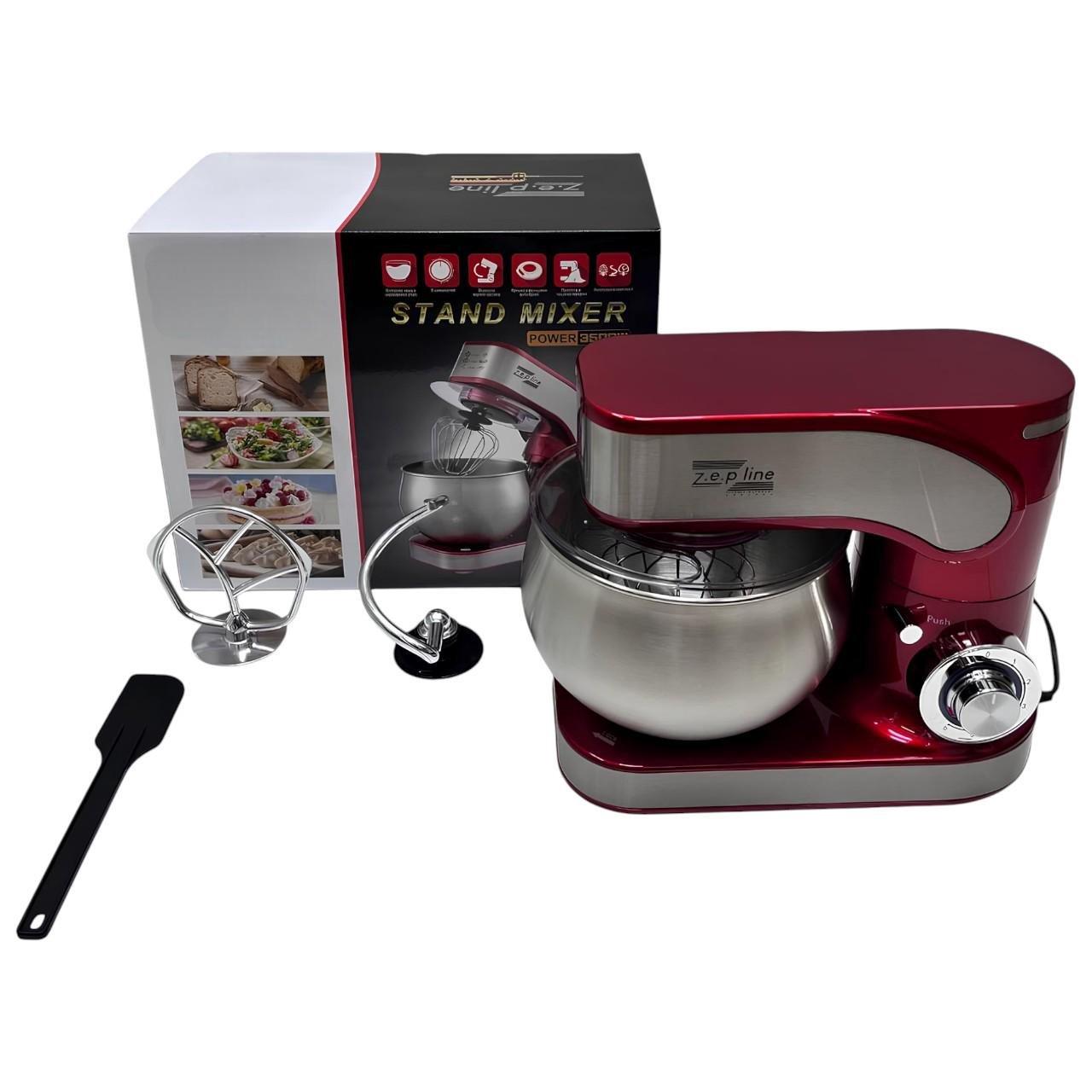 Машина тістомісильна Zepline ZP-136 з імпульсивним режимом 3500 Вт 6 л (є192) - фото 9 Машина тістомісильна Zepline ZP-136 з імпульсивним режимом 3500 Вт 6 л (є192) - фото 9