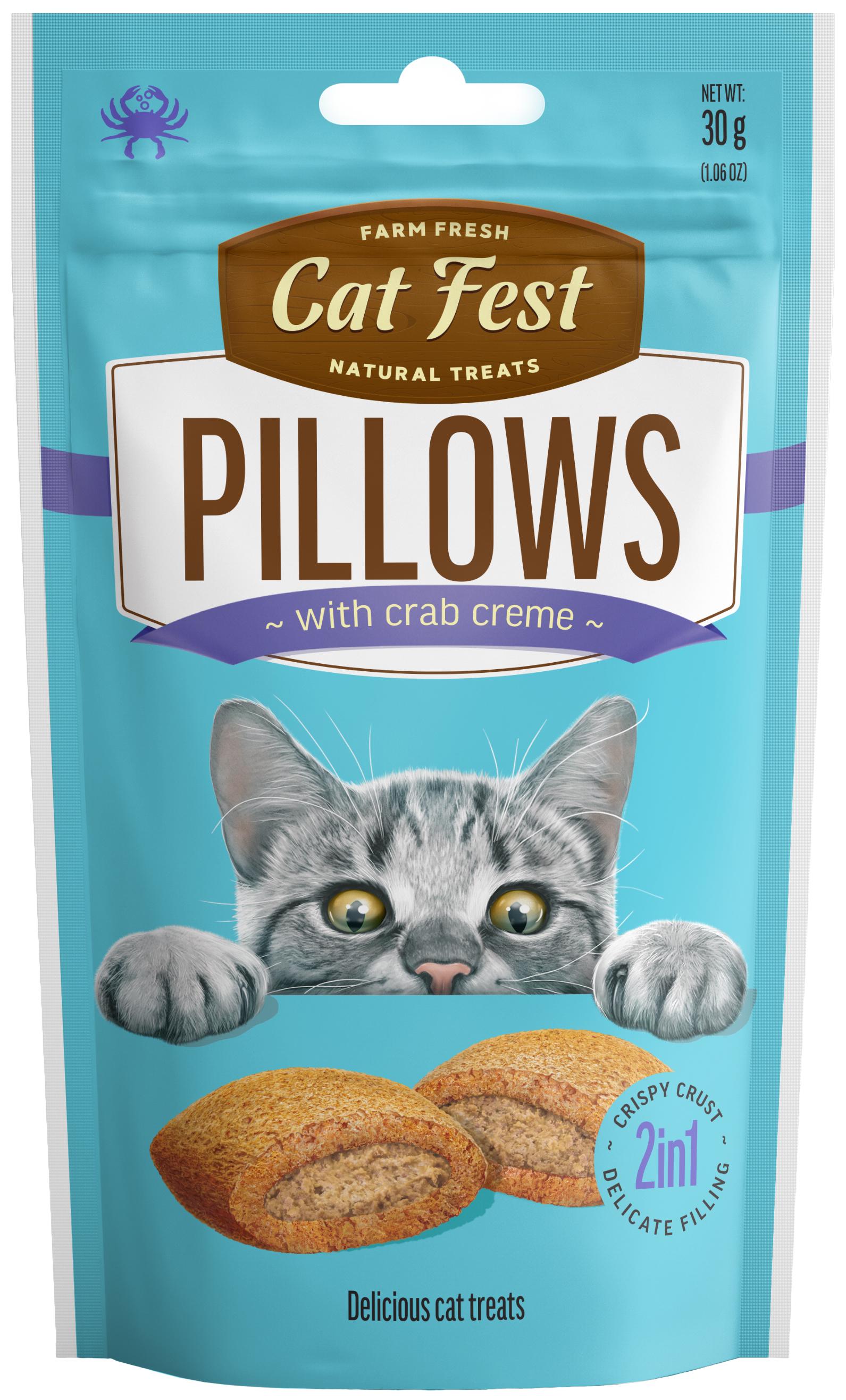 Ласощі для котів Cat Fest подушечки з кремом краба 30 г (8974)
