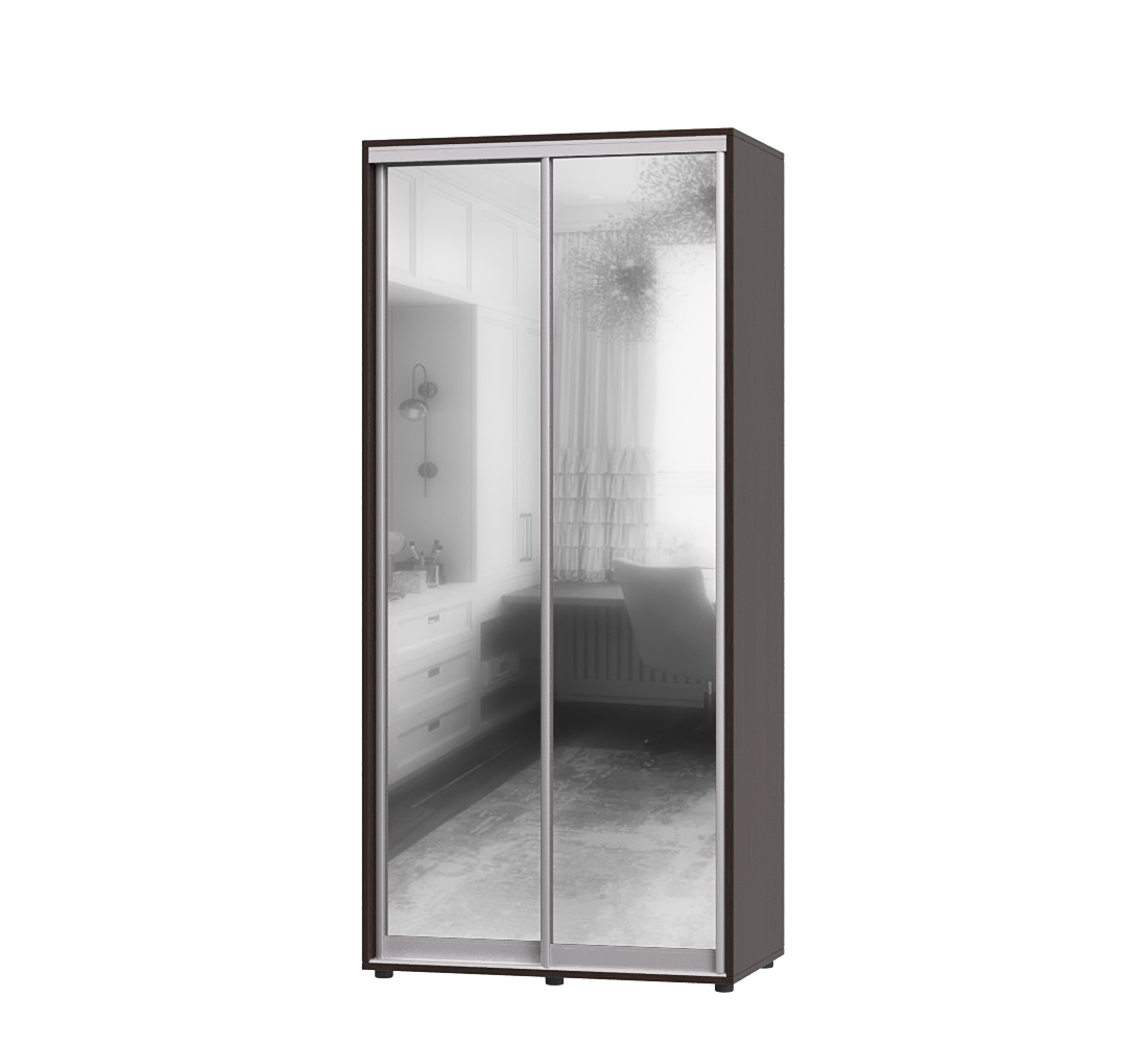 Шафа-купе з двома дверима Еверест ШК-01 100х45х220 см Венге магія (06625)